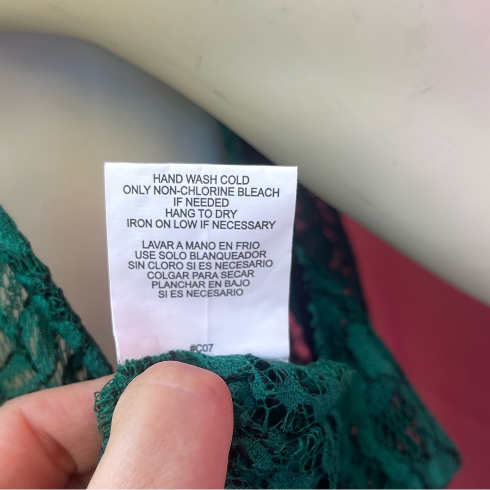 NWT Crochet see true green top with cap sleeves size XL - Picture 5 of 15